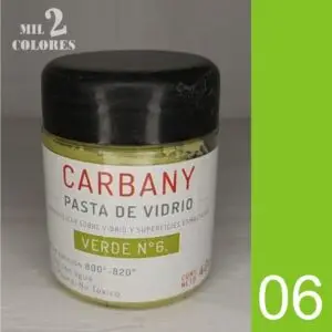 06. Pasta de vidrio Verde manzana
