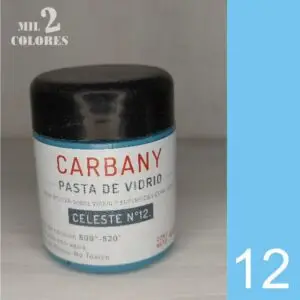 12. Pasta de vidrio Celeste