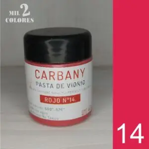 14. Pasta de vidrio Roja