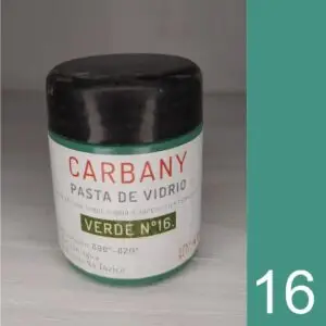 16. Pasta de vidrio Verde cesped