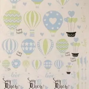 0021. Calco para cerámica- Globo aerostático