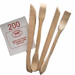 Juego estecas Turk x4 de madera para modelar 20cm