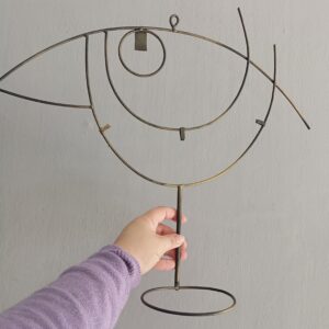 Pájaro Cali 42*45cm para colgar y portamaceta