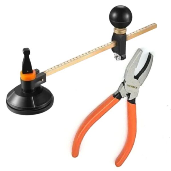Set de corte circular: cortavidrio circular de 40cm + pinza de morder